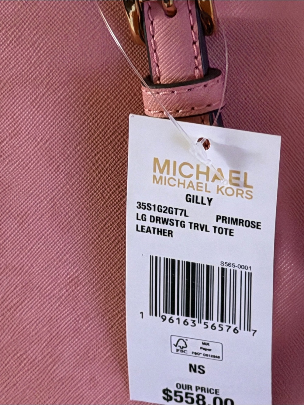 Michael Kors Rose Pink Saffiano Leather Tote - Picture 2 of 5